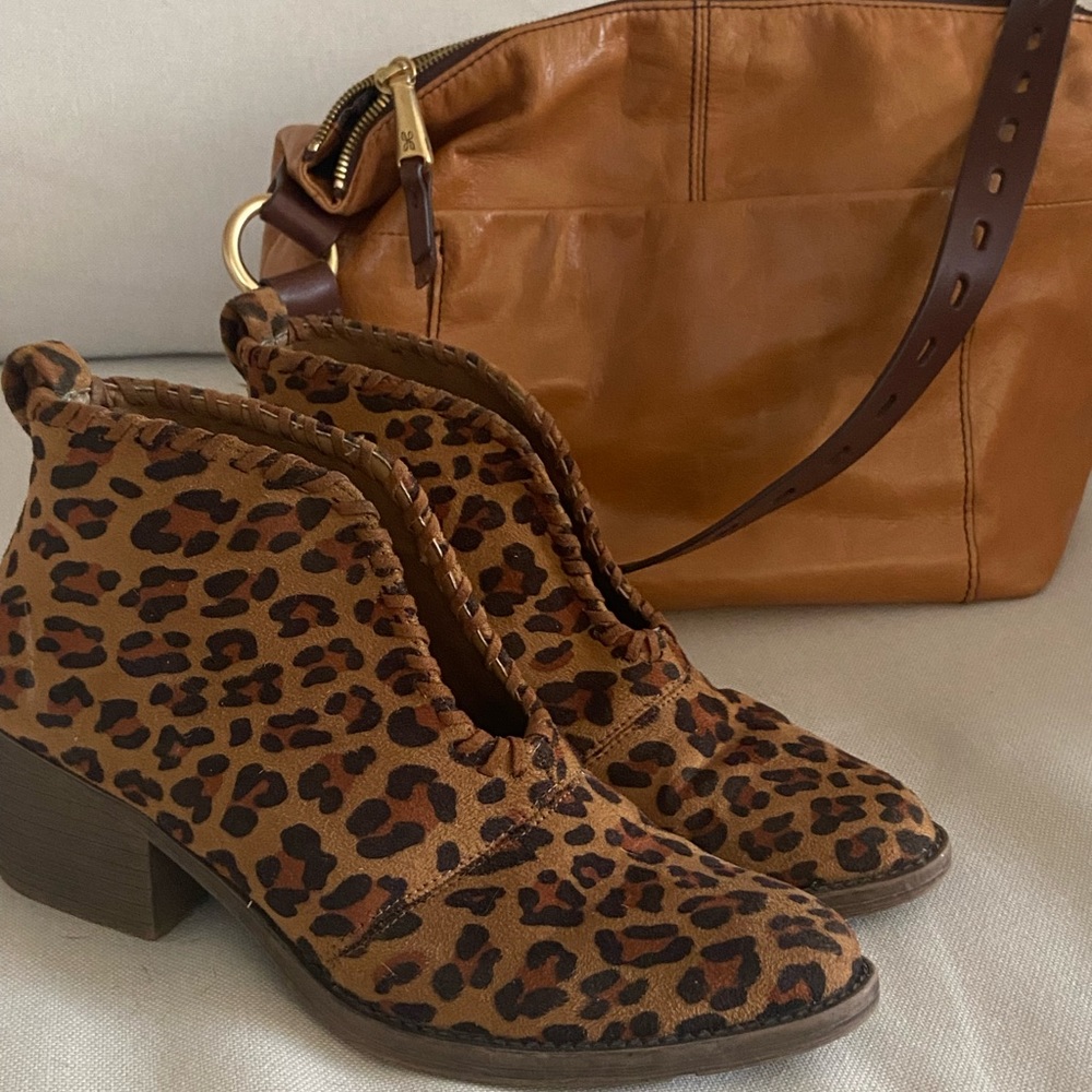 Volatile leopard booties